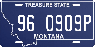 MT license plate 960909P