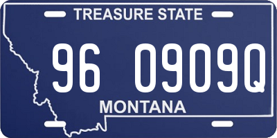 MT license plate 960909Q