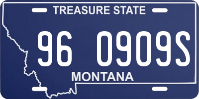 MT license plate 960909S