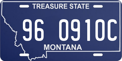 MT license plate 960910C