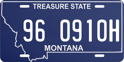 MT license plate 960910H