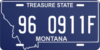 MT license plate 960911F