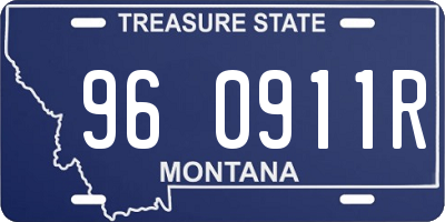 MT license plate 960911R