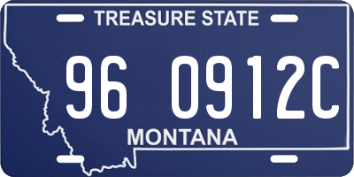 MT license plate 960912C