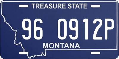 MT license plate 960912P
