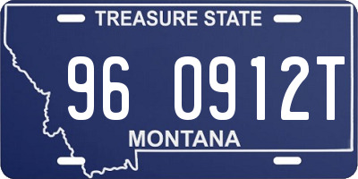 MT license plate 960912T