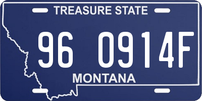 MT license plate 960914F
