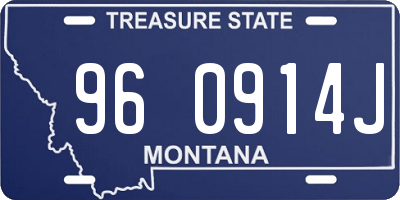 MT license plate 960914J