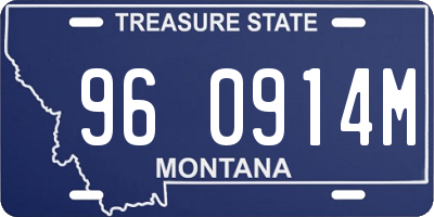 MT license plate 960914M