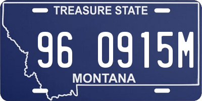 MT license plate 960915M