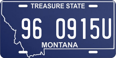 MT license plate 960915U
