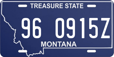MT license plate 960915Z