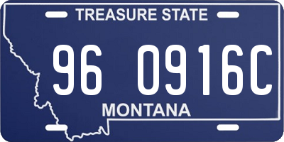MT license plate 960916C