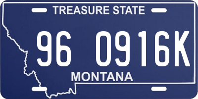 MT license plate 960916K