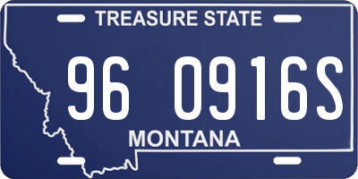 MT license plate 960916S