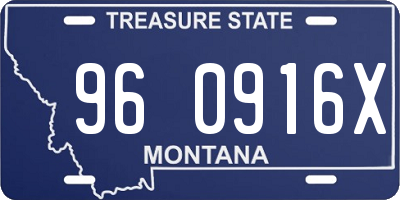 MT license plate 960916X