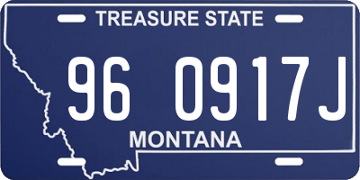 MT license plate 960917J