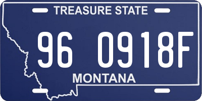 MT license plate 960918F
