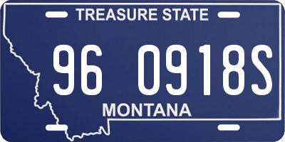 MT license plate 960918S
