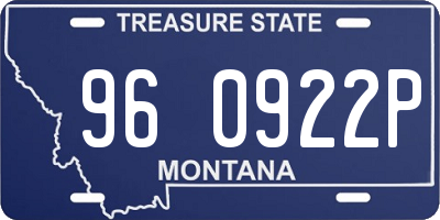 MT license plate 960922P