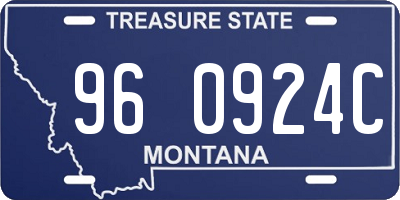 MT license plate 960924C