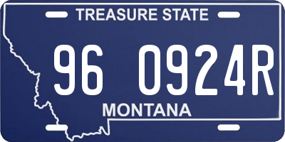 MT license plate 960924R