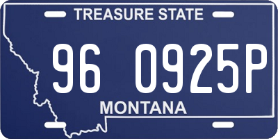 MT license plate 960925P