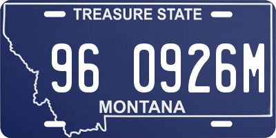 MT license plate 960926M