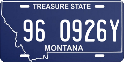 MT license plate 960926Y