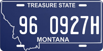 MT license plate 960927H