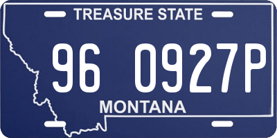 MT license plate 960927P