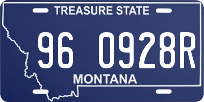 MT license plate 960928R