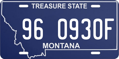 MT license plate 960930F