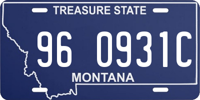 MT license plate 960931C