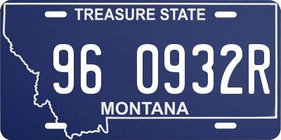 MT license plate 960932R