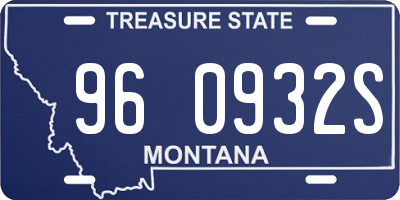 MT license plate 960932S