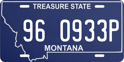 MT license plate 960933P