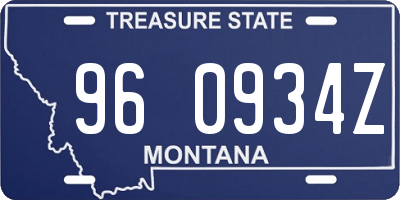 MT license plate 960934Z