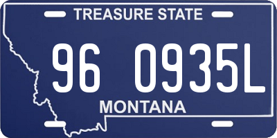 MT license plate 960935L