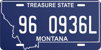 MT license plate 960936L