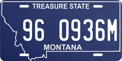 MT license plate 960936M