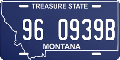 MT license plate 960939B