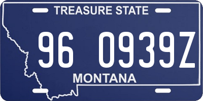 MT license plate 960939Z