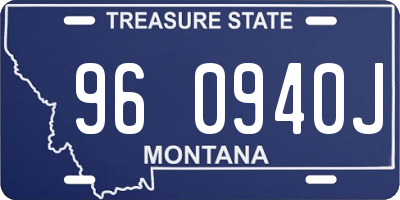 MT license plate 960940J
