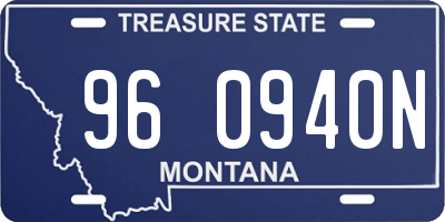 MT license plate 960940N