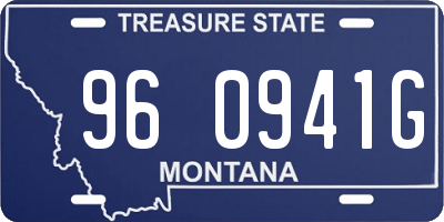 MT license plate 960941G