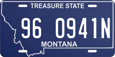 MT license plate 960941N