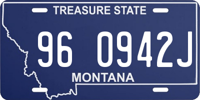 MT license plate 960942J