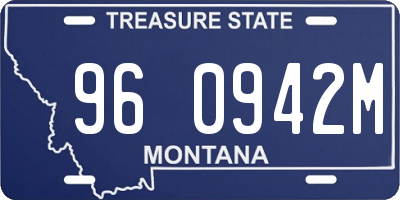 MT license plate 960942M