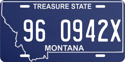 MT license plate 960942X